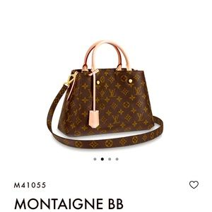Louis Vuitton Montaigne Monogram BB Canvas Shoulder Bag. 100% Authentic
